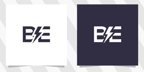 letter be eb with electric logo design © euforia