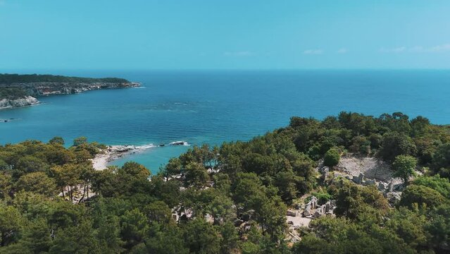 Phaselis or Faselis Was a Greek and Roman City on the Coast of Ancient Lycia. Its Ruins Are Located North of the Modern Town Tekirova in the Kemer District of Antalya Province in Turkey.