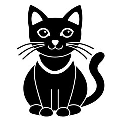 cat silhouette vector illustration art