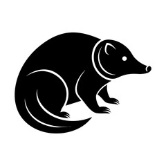 Mole silhouette vector icon illustration