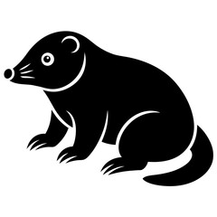 Mole silhouette vector illustration art