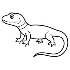 Monitor lizard vector icon line art