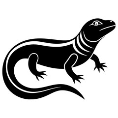 silhouette of a lizard