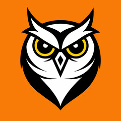 Owl head vector art