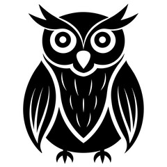 owl on white background