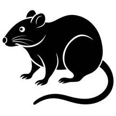 Rat silhouette vector icon illustration