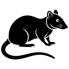 Rat silhouette vector illustration art