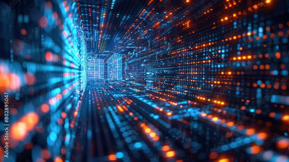 Poster digital, where the combination of data science and technology drives progress. driving society to ne
