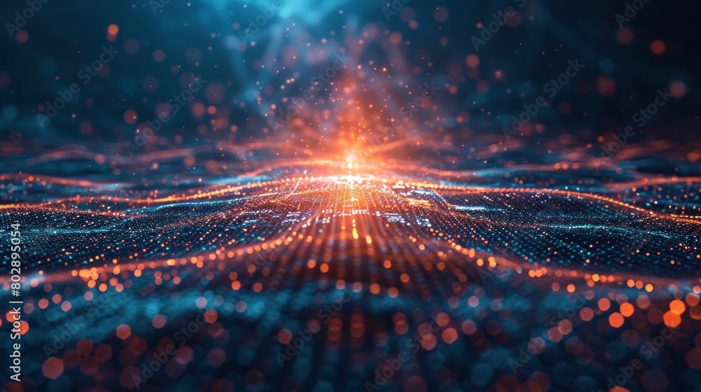 Poster digital, where the combination of data science and technology drives progress. driving society to ne