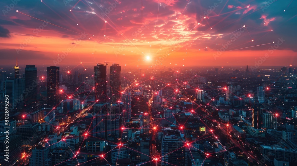 Poster digital, where the combination of data science and technology drives progress. driving society to ne