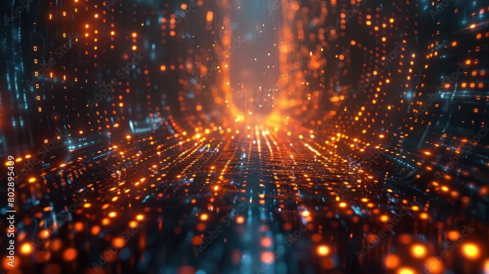 Poster digital, where the combination of data science and technology drives progress. driving society to ne