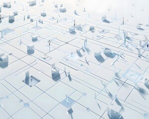 Cutting-Edge Electronic Government System Interface in Minimalist White Design