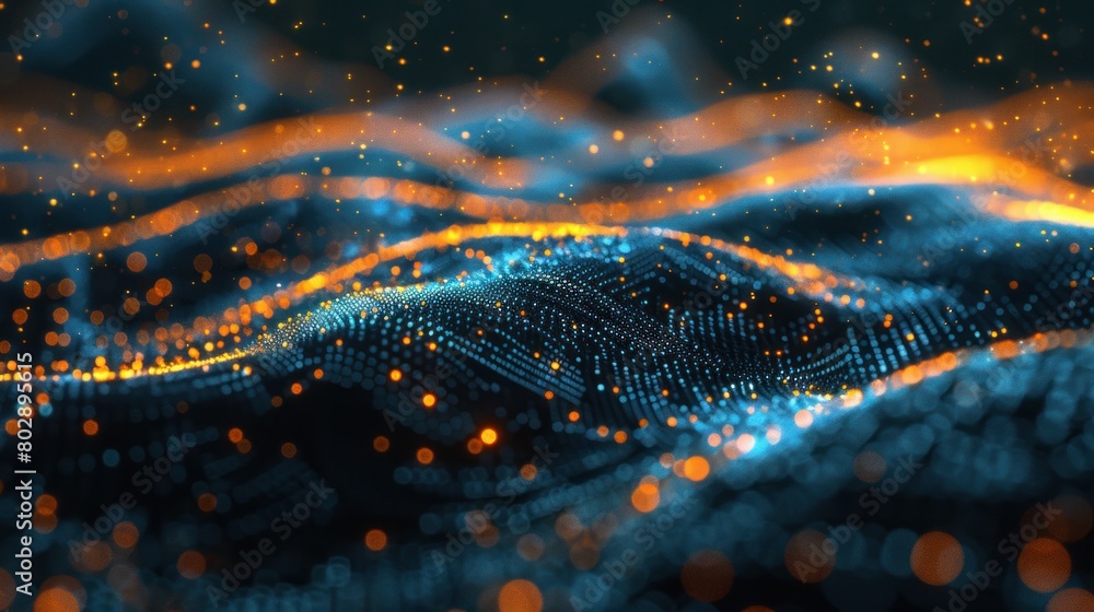 Poster digital, where the combination of data science and technology drives progress. driving society to ne