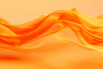 Flowing Orange Fabric Texture