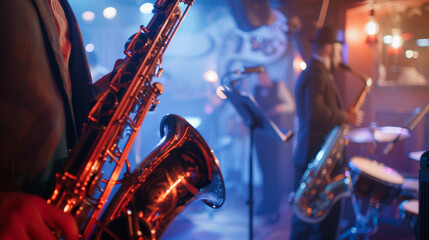 Obraz premium A jazz concert in a jazz club