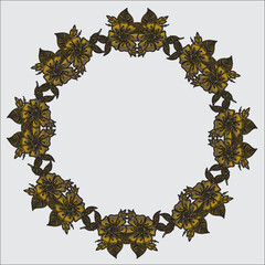 frame with flowers
