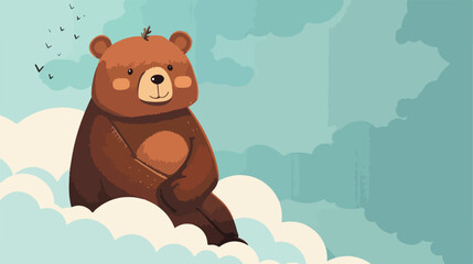 bear design over sky background vector illustration Vector