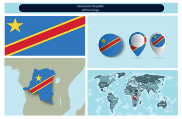 political infographics made from maps and flags. Vector illustration