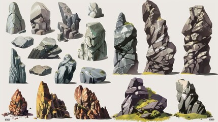 Charts showing the different types of rock formations.