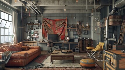 Post-Apocalyptic Mad Max Living Room