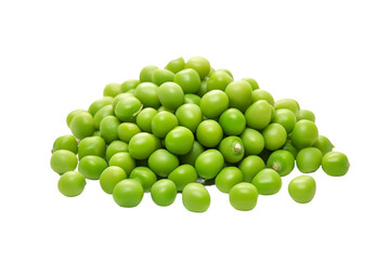 The Whimsical Dance of Green Peas. On a White or Clear Surface PNG Transparent Background.