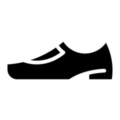 man shoes glyph 