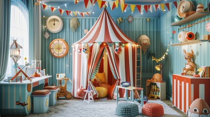 Vintage Circus Big Top Playroom