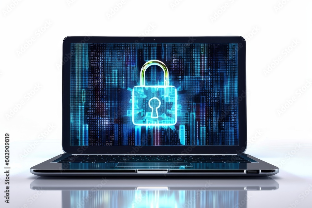 Poster tech security measures safeguard cyber control, securing data with software defenses and privacy-foc