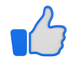 Like on white background. Isolated 3D illustration