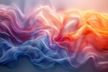 Fototapeta premium Abstract transparent material wavy background&nbsp;