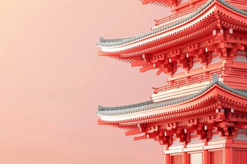 illustrations of ancient chinese architecture building