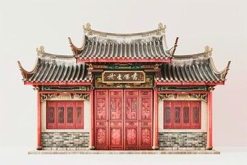 Obraz premium illustrations of ancient chinese building