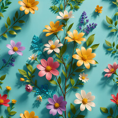 Obraz premium seamless floral background