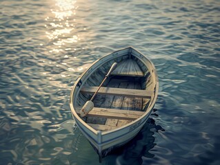 Obraz premium Boat on ocean, sea, summer, landscape, beautiful