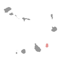 Maio island map, Cape Verde. Vector illustration.