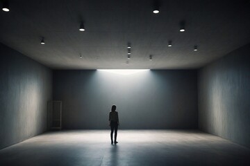 Obraz premium person in a corridor