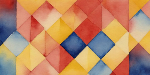 watercolor abstract background. Red, blue , Yellow	

