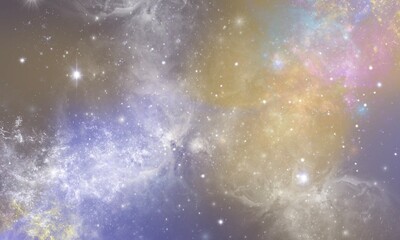 colorful abstract pastel stars and cloud galaxy patterned background, purple  gradient background