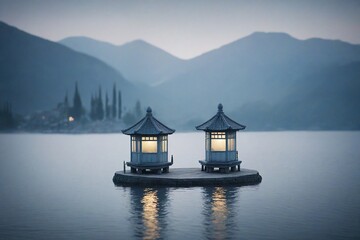 Fototapeta premium house in the mountains