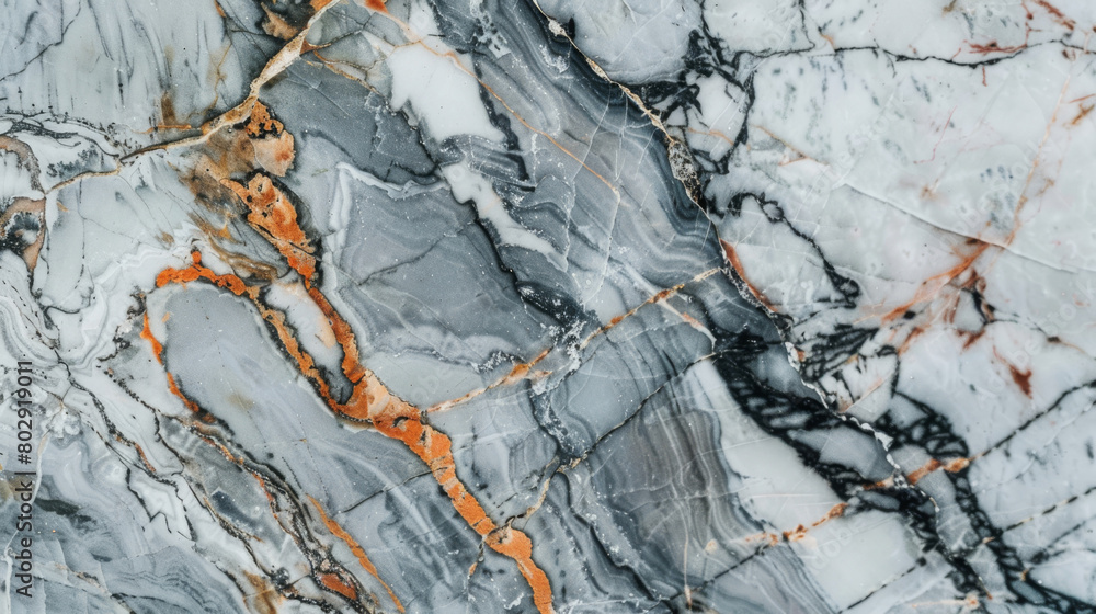 Poster High-resolution image showcasing the intricate patterns of marble with stunning golden streaks