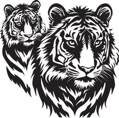 tiger head vector