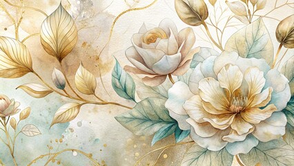 Watercolor flower background