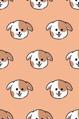 seamless pattern with dogs