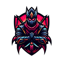 Ninja mascot logo Creative Ninja emblem design concept	