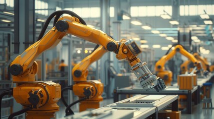 Robotic Arms Operating on Automotive Assembly Line