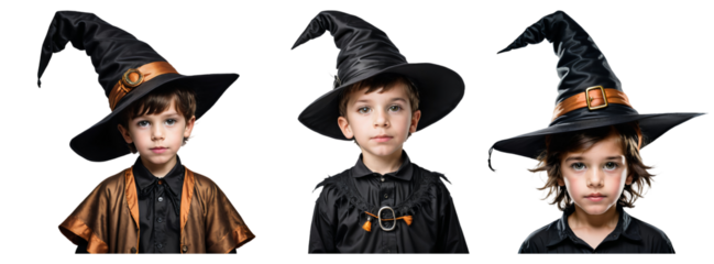 Sorcery Witch magic boy on transparent background