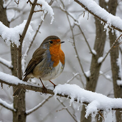 robin on a branch