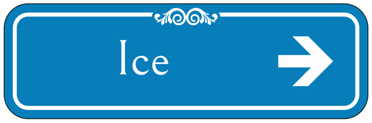 Ice cube sign