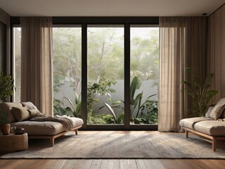 Interior of a modern house, minimalist interior design