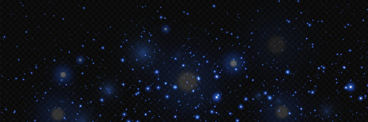 Obraz premium Glowing magic dust, dusty shine. Flying particles of light. Flare light effect.